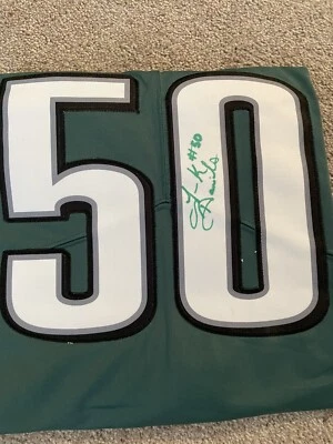 Tank Daniels  Signed/Autographed Philadelphia Eagles Custom Jersey Green - Image 1 of 3