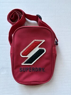 Superdry Bandolera Sportstyle Rojo Azul Blanco Cartera Correa para el Hombro Foto 1 de 4