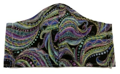 Mascarilla facial con filtro, revestimiento facial con filtro hecha a mano y lavable Foto 1 de 4