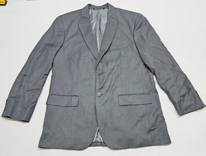 ALFANI Mens Large Gray Striped 2 Button Blazer Jacket - Measurement Provided - Picture 1 of 16