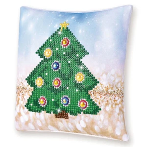 Diamond Dotz Diamond Painting Kit: Cushion: Christmas Tree - Picture 1 of 1