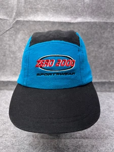 Zero 2000 Sportswear Hat Cap Fitted Youth 7-10Y Blue Cotton 5 Panel Elastic Back - Picture 1 of 12