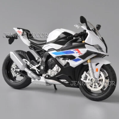 1:12 Scale Diecast Motorcycle Model Toy BMW S1000RR Replica With Sound & Light - Image 1 of 4