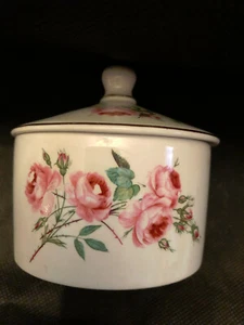 Old Foley James Kent Staffordshire England Pink Roses Round Trinket Dish Pretty! - Picture 1 of 3
