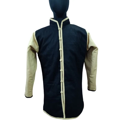 Chaqueta Vikinga Acolchada Para Hombre Abrigo Armadura Fantasía Medieval para Juegos con disfraces, LARP y SCA Foto 1 de 4