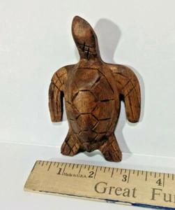 Small Hard Wood Turtle, Hand Carved, Made in Bali, Indonesia, - Picture 1 of 4