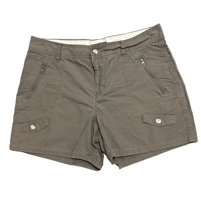 Columbia Womens Size 12 Brown Zip Pocket Hiking Outdoor Shorts — 第 1/4 张图片