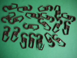 20 Faltenlege Haken nußbaum braun 10mm Öse Gardinen Ringe Überklips Falten Nr9 - Bild 1 von 1