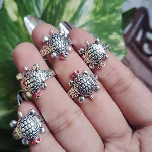 Anelli Tartaruga A++ Estremi Più Potenti Trisakti Rudraksha / Anelli Magici Bianchi ~ - Foto 1 di 4