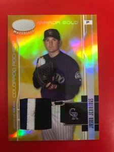 2003 Leaf Certified JASON JENNINGS  Mirror Gold Patch Materials /25 Colorado - Picture 1 of 2