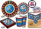 Deluxe Casino Night Theme Party Supplies Pack for 20 People, Includes 20 Larg...