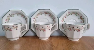 3 x Vintage Johnson Brothers Eternal Beau Tassen und Untertassen. Top Zustand - Bild 1 von 8