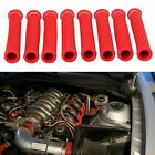 8X Car Red 1200 Degree Spark Plug Wire Boots Sleeve Heat Shield Protector Sleeve