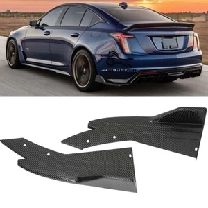 Parachoques trasero de carbono difusor labio espatas laterales para Cadillac CT5 CT6 XT5 XT6 ATS CTS - Imagen 1 de 12