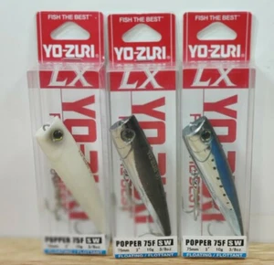 Yo-Zuri LX (3) Popper 75 Floating SW Topwater Popper Fishing Surface Bass Trout - Picture 1 of 2