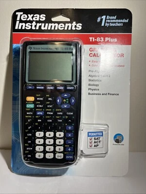Texas Instruments TI-83 Plus Graphing Calculator - Black - Image 1 of 3