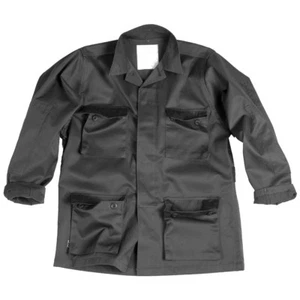 Mil-Tec Tactical Military Bdu Combat Shirt Mens Police Jacket Security Top Black - Picture 1 of 7