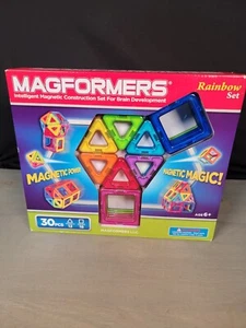Magformers 30 Pieces Multi Color Rainbow Magnetic Building Set Standard Set Line - Picture 1 of 6
