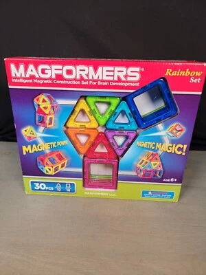 Magformers 30 Pieces Multi Color Rainbow Magnetic Building Set Standard Set Line - Image 1 of 4