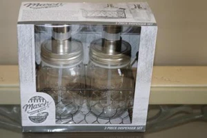 MASON CRAFT & MORE BAD SPENDER GLAS SET MIT DRAHTGESTELL - NEU IM KARTON - Bild 1 von 1