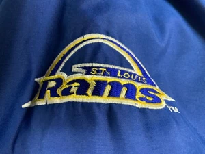 St. Louis Rams Pro Line Authentic Reebok Pullover Coat Jacket NFL Size Large - Picture 1 of 15