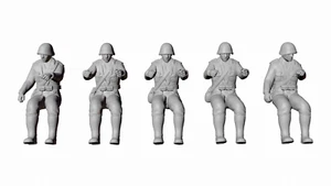 Zweiter Weltkrieg italienische Armee Fahrer - 5-stelliges Set - Bild 1 von 8
