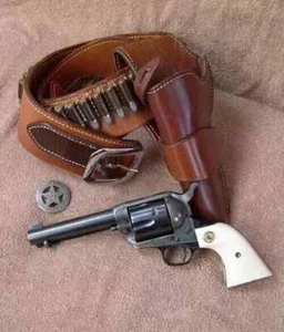 Cinturón funda pistola cuero occidental calibre .357/.38 Heritage Rough Rider - Imagen 1 de 3