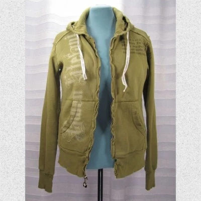 Sudadera con Capucha Gwen Stefani Acuarela Harajuku Lovers Muy Rara en Verde Ejército - Pequeña Foto 1 de 4