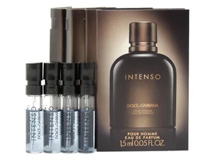 D&G DOLCE & GABBANA INTENSO POUR HOMME EDP 1.5ml .05oz x 4 COLOGNE SPRAY SAMPLES - Picture 1 of 1