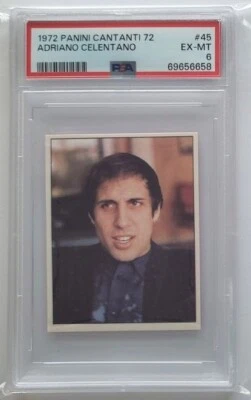1972 Panini Cantanti Adriano Celentano #45 PSA 6 - Image 1 of 2