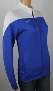 Nike Blue White Full Zip Dri-Fit Soccer Jacket Grey Swoosh NWT - Bild 1 von 1