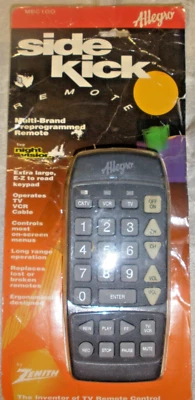 Vintage ZENITH Allegro Sidekick MBC100 Universal Preprogrammed TV Remote control - Image 1 of 4