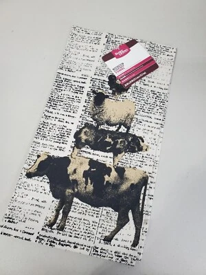 BETTER HOMES & GARDENS Better Homes & Garden Dish Flour Sack Towel Farm Fresh Cow Pig Sheep Chicken NEW