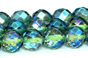 Cuentas sueltas redondas de piedras preciosas de cuarzo de cristal verde 3-4/8/10 mm - Imagen 1 de 10