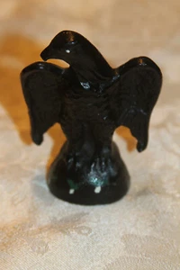 Vintage Cast Iron Black American Eagle Paperweight - Picture 1 of 3