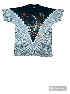 Vintage Star Wars Shirt Adult Extra Large Liquid Blue Episode 1 Maul Anakin Men* - Picture 1 of 9