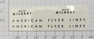 American Flyer ST-377NV Black "American Flyer Lines" Sticker Decal Set - Picture 1 of 1