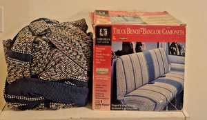 Cubierta de asiento de banco de camión con manta de sillín Saddleman original vintage - azul 02252-03 - Imagen 1 de 7