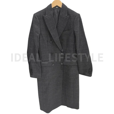 UNIQLO :C Double Breasted Long Coat S-XXL Gray Black Brown Women 479665 NWT - Image 1 of 4
