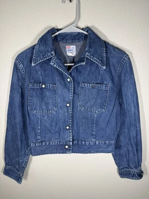 Women’s 50s Levi's Big E Sanfrodized Denim Family Jacket Diamond Pearl Snaps - Image 1 of 4