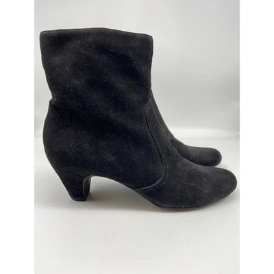 Sam Edelman Botas Mujer Talla 8M Maddie Negro Gamuza Cuero Botines Foto 1 de 4