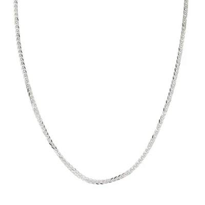 1.5mm Foxtail Link Chain 16" Necklace 18k White Gold 2.59 Grams - Image 1 of 4