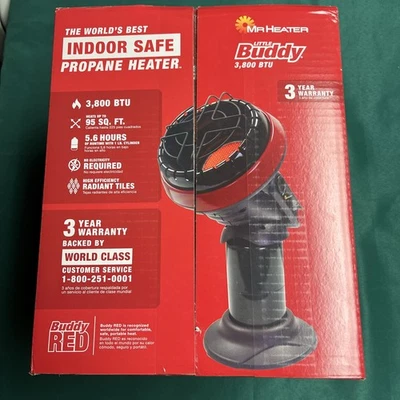 Mr. Heater F215100 MH4B Little Buddy 3800-BTU calentador de propano seguro para interiores, mediano Foto 1 de 4