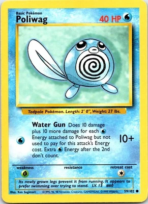 Poliwag 059/102 Base Set Common LP-MP - Image 1 of 2