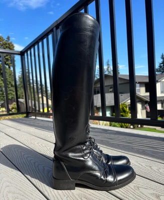 Ariat Heritage Riding Boots Size 5.5 Black Knee High Equestrian Field Boots - Image 1 of 4