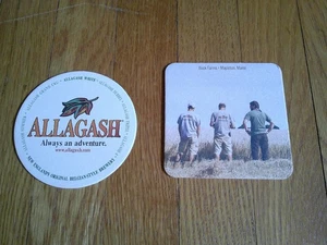 Allaggash Brewing Beer Coaster 2 Mats Buck Farms Mapleton ME Collectible - Picture 1 of 10