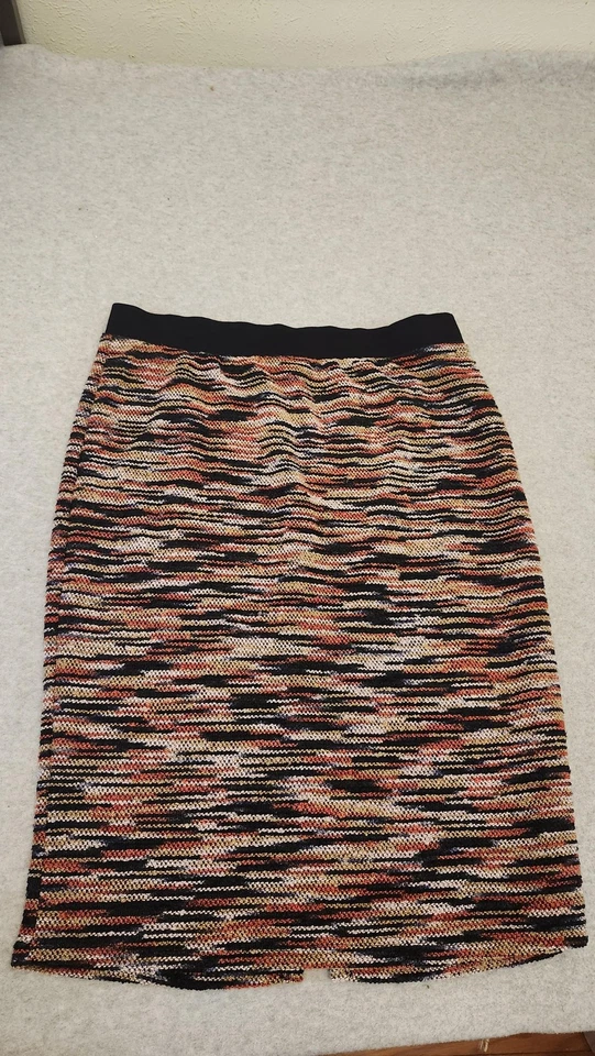 Falda Gilli para mujer XL multicolor texturizada tejida lápiz elástica forrada EE. UU. Foto 1 de 4