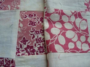 Vintage Quilt Blocks Depression Era Feed sack fabric material '30's 2 patterns - Picture 1 of 17