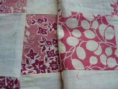 Bloques de edredón vintage era de la depresión saco de alimentación material de tela años 30 2 patrones Foto 1 de 4