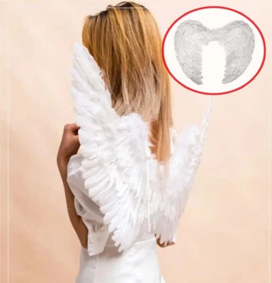 Large Feather Angel Wings Devil Fairy Halo Christmas Kids Fancy Dress Cosplay UK